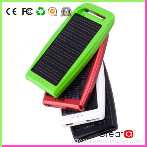 1250mAh Portable Solar Charger with LED Flashlight (GT-324)